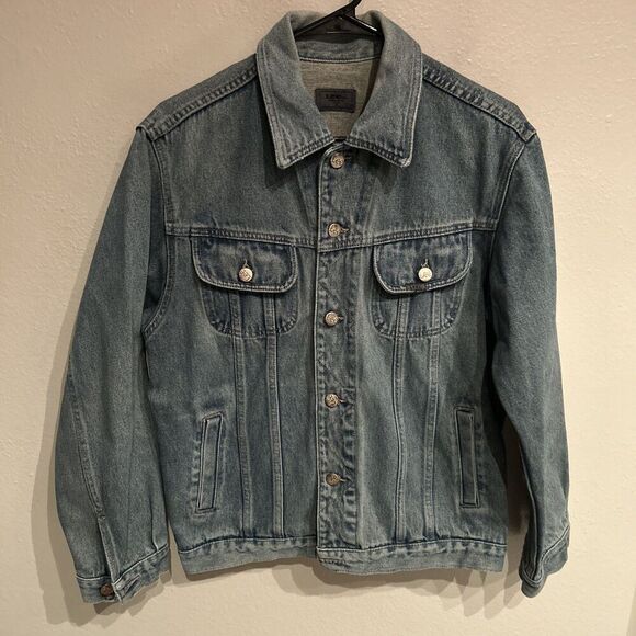 Vintage Lee Denim Union Made USA Denim Jacket Blue Mens Size Small 90s - Picture 1 of 9